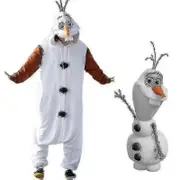 Olaf Frozen Adult Snowman Costume Kigurumi Pajamas Cosplay Pyjamas SZZK M