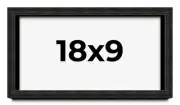 18x9 Shadow Box Black Rustic Barnwood Display Frame | 1.125 Inch Deep | 0.875 I