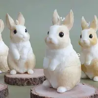 在飛比找樂天市場購物網優惠-APP下單享點數9%｜3d站立兔子蠟燭矽膠模具 可愛兔子動物