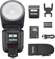 Godox V100C V100C V100-C Round Head Camera Flash Speedlite for Canon EOS Cameras 100W TTL HSS 1/8000s 2.4G Built-in LED Fill Light