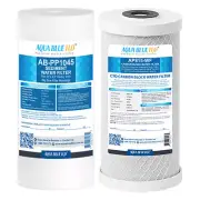 Waterways Big Blue Twin System 10-inch Filter Set - Sediment&CTO Carbon Filters