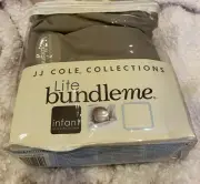 JJ Cole Tan BundleMe Lite Liner for baby stroller; Infant up to 21 lbs or 1 year