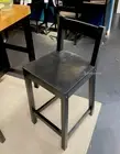 IKEA NORDVIKEN Bar stool with backrest, black 24⅜" SOLID WOOD