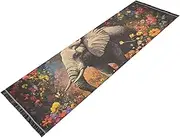 PDZRMY Elephant Colorful Flower Washable Runner Rug 2’ x 6’ Non-Slip Kitchen Runner Rug for Hallways Entryway Bedroom Living Room Floor Carpet Runner- Soft Thin Mat for Family Pet