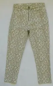 Brixton High Waist Jeans Women's Size 30 Beige Denim Snake Print Stretch