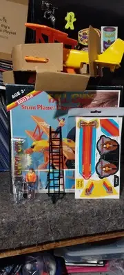 1983 TONKA THE FALL GUY STUNT PLANE MINT IN ORIGINAL BOX! WORKS!