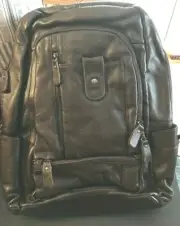 iBlue UNISEX Leather Backpack - Brown - Heavy Duty Cowhide