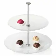 Leonardo Pralina Mini Stand 2 Pieces Platter Serving Plate Glass Ø 22 cm 024610