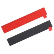 2Pcs Steel Ruler Bookmark, 5.9 Inch Straight Copper Bookmarks,Red,Black