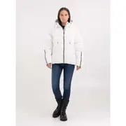 Replay Womens Casual Quilted Jacket Oversized White