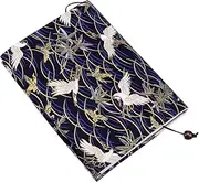 Gadpiparty 1Pc Adjustable Book Cover Sleeve with Crane Pattern Decorative Book Protector for Notebooks Textbooks Folders for Home School Office Use