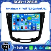 DAB+ Head Unit Android 14 For Nissan X-Trail T32 Qashqai J11 Car Stereo QLED AHD