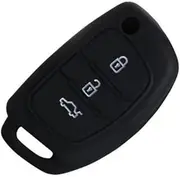 Mikinona Silicone Key Case Cover Black Button Car Key Container and Odorless Material Easy to Clean Against Scratches and Collisions