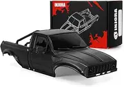 INJORA IR60-24 Pickup Hard Body Shell with Bed Rack for 1/24 RC Crawler Axial SCX24 C10 Bronco Deadbolt Wrangler (Black)