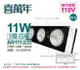 喜萬年SYL Lighting LED 11W 3燈 927 黃光 40度 110V AR111 可調光 白框盒燈(飛利浦光源)_ SL430007E