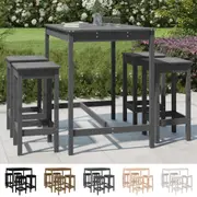 Outdoor Bar Set 5 Piece Lounge Bar Table and Stools Solid Wood Pine vidaXL