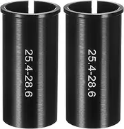 uxcell 2pcs Alloy Bike Seat Post Reducer Shim 25.4mm to 28.6mm 60mm Length Aluminum Bicycle Reducing Sleeve Conversion Seat Post Tube Adapter for Mountain Bike Road Bike City Bike