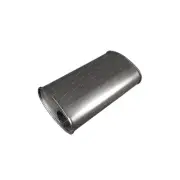 Redback Muffler - 10" x 4" Oval 14" Long 3" Offset/Centre Without Spigots