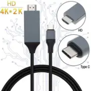 Type-C to HDMI-compatible Cable Adapter Hub USB C to HD-MI Converter for MacBook