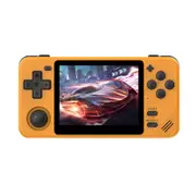 RGB10X Handheld Game Console, 8000+ Games, 3.5 Inch IPS Screen, 2800mAh Long Battery Life, 64-Bit System (Orange)