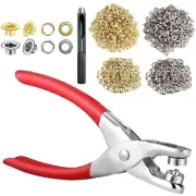 1203PCS Grommet Eyelet Pliers Tool Kit, 1/4Inch Fabric Leather Hole Punch Pliers