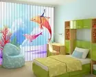 3D Dolphin Sky5 Blockout Photo Curtain Printing Curtains Drapes Fabric Window AU