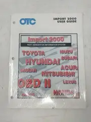 SPX OTC NGIS Import 2000 User Guide 504370 Diagnostic Scan Tool Manual NEW