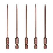 5pcs 1.5mm Metric Hex Head Wrench Drill Bit 4" Length Magnetic Screwdriver Bits