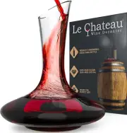 Elegant Lead-Free Crystal Wine Decanter with Aerator, 750ml Carafe