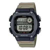 在飛比找森森購物網優惠-【CASIO 卡西歐】CASIO男錶 運動電子錶 軍綠加長錶