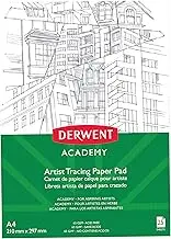 Derwent R31235F Academy Tracing Paper Pad, A4 Portrait 25 Sheets
