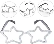 [SAFIGLE] 2 Pairs Funny for Parties of Quirky Decorative Eyewear for Masquerade Halloween and Festivals Creative Glitter Photo Props for Unique Looks