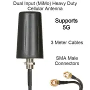 Discrete 5G 4G LTE MiMo Outdoor Antenna with Black UV Resistant Housing