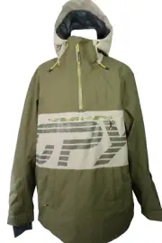 Spyder All Out Anorak Snowboard Ski Jacket Helmet Comparable Hood Men Size 2XL