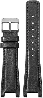 ARSUGMZ Dainty Leather Watchbands Fit for Gucci YA1332 YA1333 YA1335 Black Brown Genuine Cowhide Waterproof Strap 16x10 20x12 22x14mm(Black-ST-K1,16x10mm)