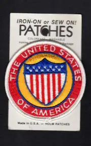 Vintage Holm Embroidered United States of America Souvenir Patch Sew/Iron On