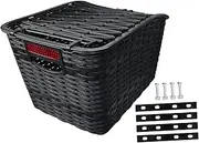 Hellery Rear Bike Basket Bicycle Storage Basket Pannier Basket Removable Bike Cargo Basket Sundries Organizer for Riding Sports