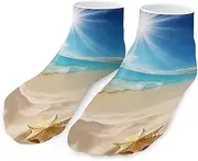 [QMNVBDS] Bright Sunshine Summer Beach Socks Ankle Length Socks Casual Short Socks for Women Men Low Cut Sports Socks Running Socks No Show Socks Ankle Socks Athletic Socks Workout Socks, Style, One