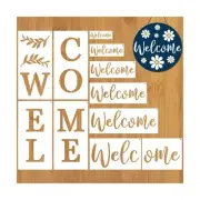 Large Welcome Stencils for Painting, Reusable Plastic Welcome Sign Templates ...