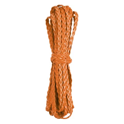 Flat Braided Leather Cord 5mm 5m Orange Craft Strip for Jewelry 16.4ft