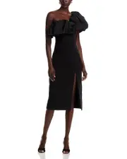 Bcbgmaxazria Puff Shoulder Solid Dress