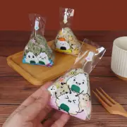 100 Pcs Double Layers Triangle Rice Ball Packing Bag Seaweed Rice Ball Sushi Bag