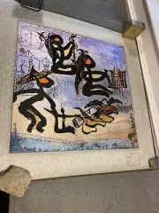 Tibetan silk screen art, indigenous culture of Tibet, purchased on Shangri