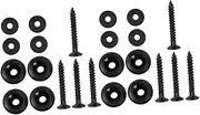 MUELODSIC 8pcs Metal Guitar Strap Locks with Strap Blocks Durable Easy to Install Bass and Ukulele Secure Connection Smooth Surface Design
