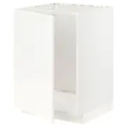 METOD base cabinet for sink, white/Veddinge white, 60x60x80 cm