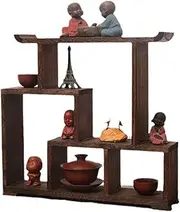 Bogu Rack Small Solid Wood Chinese Style Mini Desktop Ornaments Tea Set Rack Purple Clay Pot Display Rack Duobao Pavilion Storage Rack