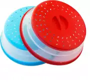 Microwave Food Cover Collapsible Splatter Guard Kitchen Gadget 10.5 inch, 2-Pack