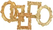 Levemolo 5pcs Small Photo Frames Mini Resin Frames Elegant for Home Party Props