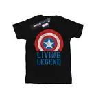 Marvel Girls Captain America Living Legend Cotton T-Shirt (BI31993)