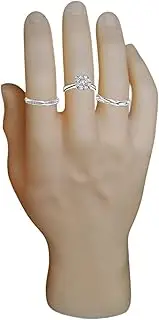 Mannequin Hand Realistic Skin Color Right Hand Mannequin with Crooked Fingers 8.3 Inch Vinyl Hand Model for Jewelry Display, Manicure Training, Hand Mannequin, Mannequin Hand